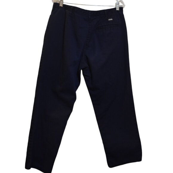 CINTAS Susan Fit Navy-Blue Straight Boot-Cut Pockets Polyest-Cotton Pants 14 SH - Picture 6 of 6